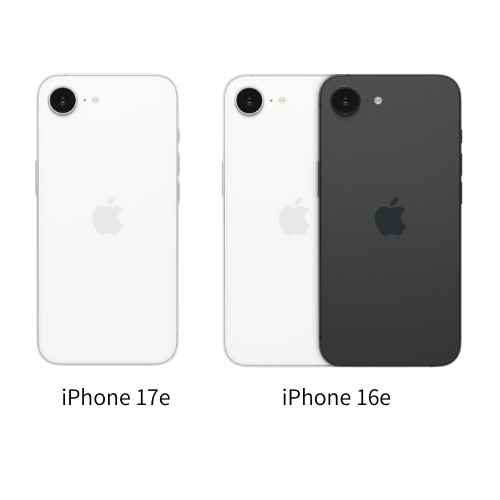 iPhone 16eと17eの背面並び