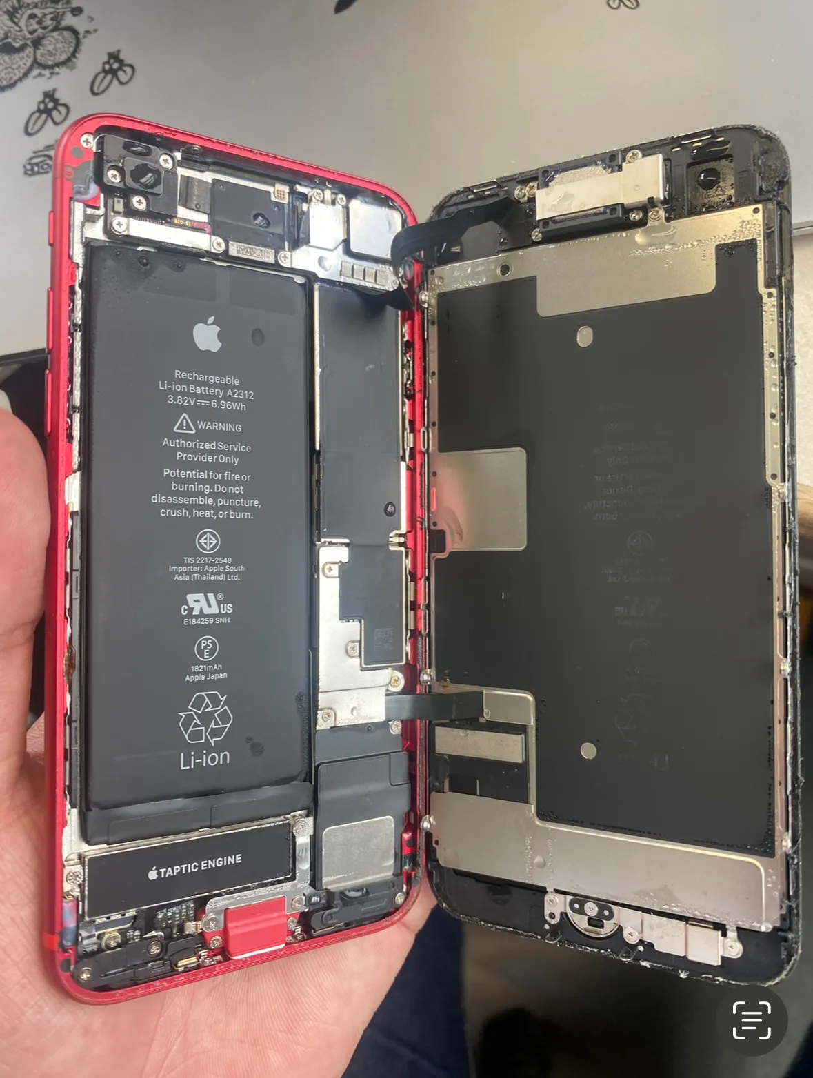 【iPhone SE2】水没修理