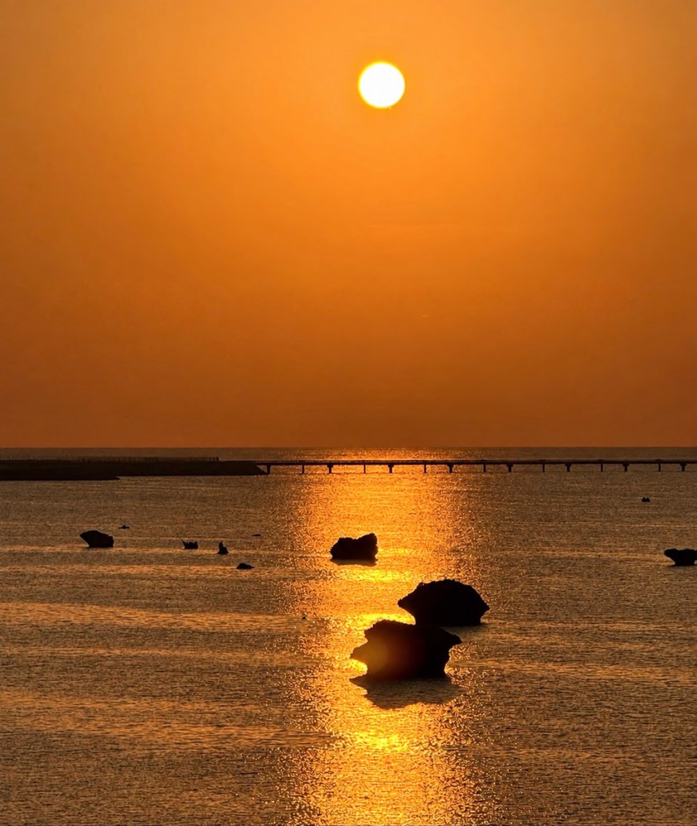 佐和田の浜(伊良部島)の夕日