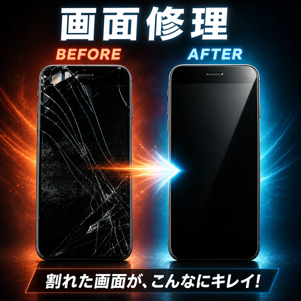iPhone画面交換の料金一覧【宮古島】最短30分